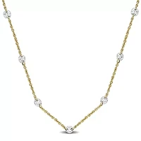 Lab Grown Diamond Necklace in 14k Yellow Gold- 17 in
