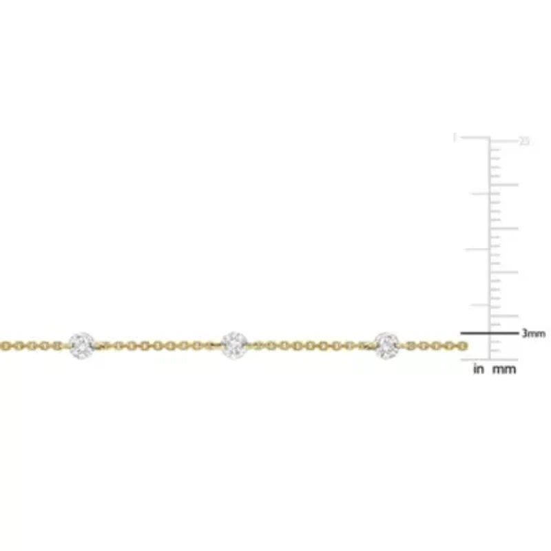 Lab Grown Diamond Necklace in 14k Yellow Gold- 17 in