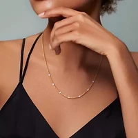 Lab Grown Diamond Necklace in 14k Yellow Gold- 17 in