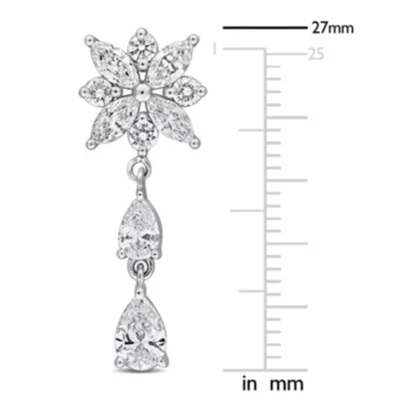 Lab Grown Diamonds Earrings in 14k White Gold