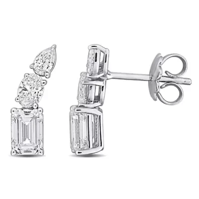 Lab Grown Diamonds Earrings in 14k White Gold
