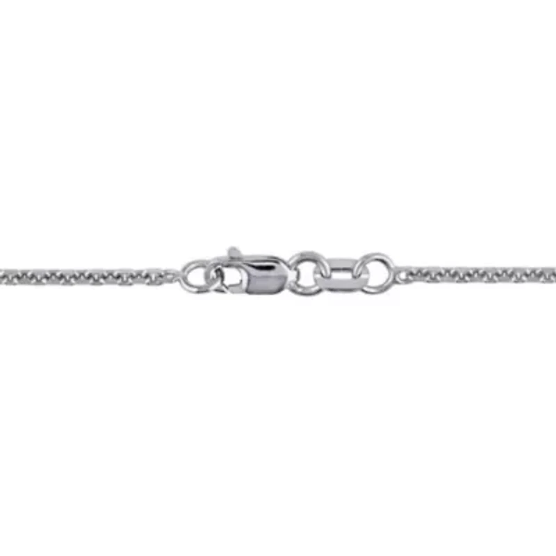 Lab Grown Diamond Necklace in 14k White Gold- 17 in