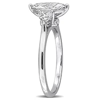 Lab Grown Diamonds Ring 14k White Gold