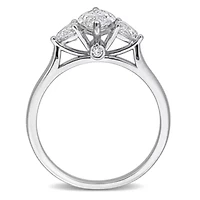 Lab Grown Diamonds Ring 14k White Gold