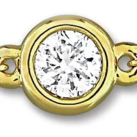 Lab Grown Diamond Bracelet in Yellow Plated Sterling Silver- 7 in