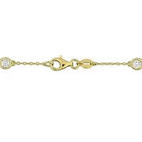 Lab Grown Diamond Bracelet in Yellow Plated Sterling Silver- 7 in