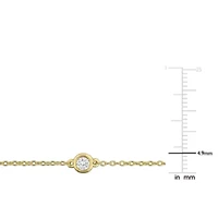 Lab Grown Diamond Bracelet in Yellow Plated Sterling Silver- 7 in