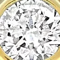 Lab Grown Diamond Necklace in Yellow Plated Sterling Silver- 16 in