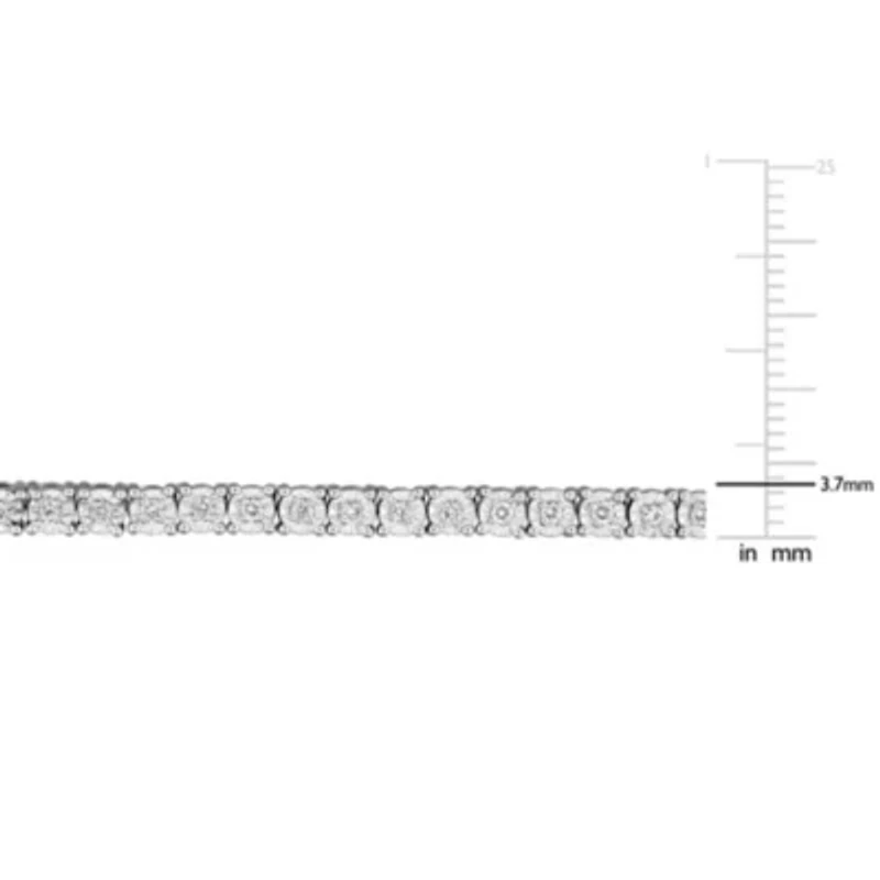 Lab Grown Diamond Necklace in Sterling Silver- 16 in