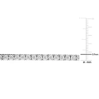 Lab Grown Diamond Necklace in Sterling Silver- 16 in