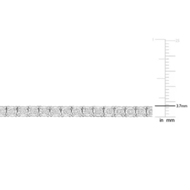 Lab Grown Diamond Necklace in Sterling Silver- in