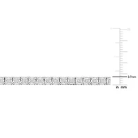 Lab Grown Diamond Necklace in Sterling Silver- in