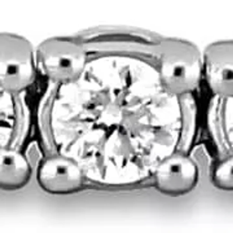 Lab Grown Diamond Tennis Bracelet in 14k White Gold- 7 in