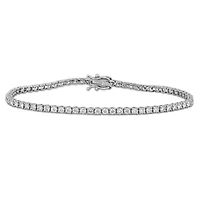 Lab Grown Diamond Tennis Bracelet in 14k White Gold- 7 in