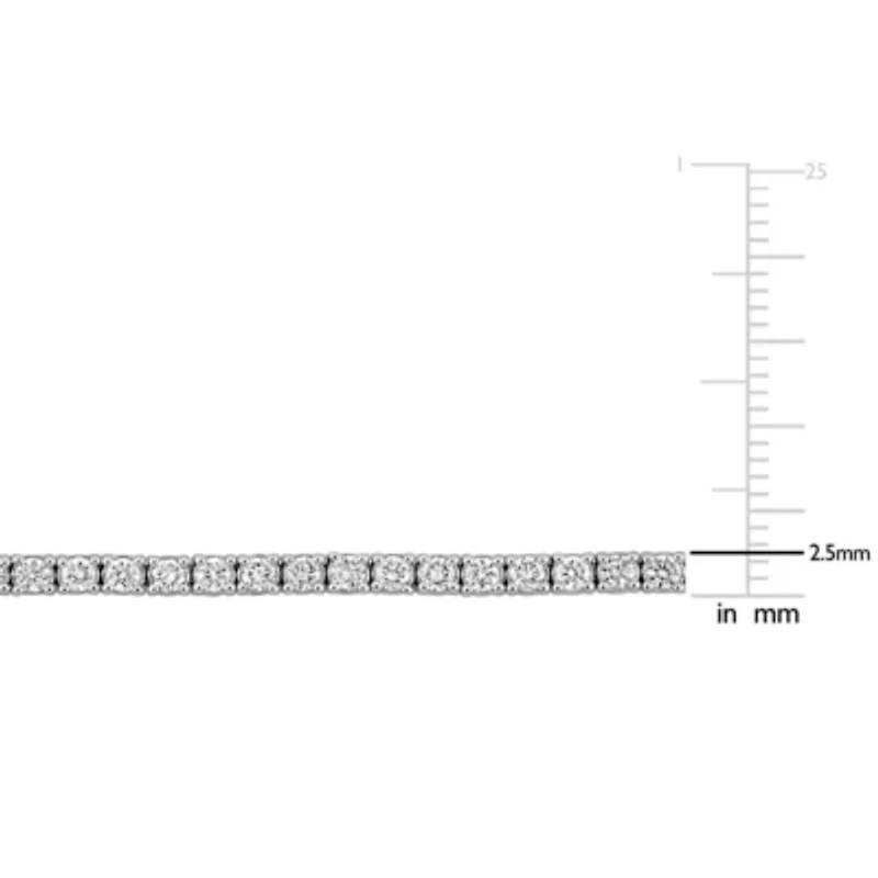 Lab Grown Diamond Tennis Bracelet in 14k White Gold- 7 in