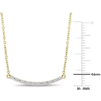 Kid's Diamond Necklace in 10k Yellow Gold - 13" + 2" Ext.
