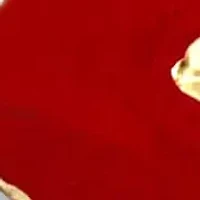 Kid's Pink & Red Enamel Heart Charm Bracelet in 14K Yellow Gold- 6.5 + 0.5" Ext.