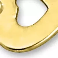 Kid's Enamel Heeart Charm Rolo Bracelet in 14K Yellow Gold - 6.5 + 0.5" Ext.