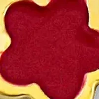 Kid's Pink Enamel Flower Charm Station Bracelet in 14K Yellow Gold - 7 in