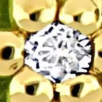 Peridot & White Topaz Flower Earrings in Yellow Plated Sterling Silver