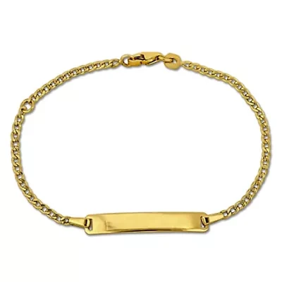 Kid's 2mm Curb Chain Bracelet in 14K Yellow Gold - 4.5 + 1" Ext.
