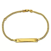 Kid's 2mm Curb Chain Bracelet in 14K Yellow Gold - 4.5 + 1" Ext.