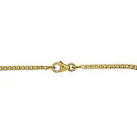 Kid's 2mm Curb Chain Bracelet in 14K Yellow Gold - 4.5 + 1" Ext.