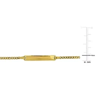 Kid's 2mm Curb Chain Bracelet in 14K Yellow Gold - 4.5 + 1" Ext.