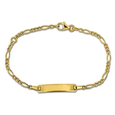 Kid's 2mm Figaro Link Bracelet in 14K Yellow Gold - 5.5 In