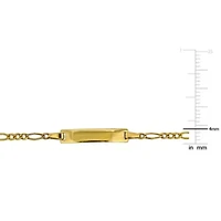 Kid's 2mm Figaro Link Bracelet in 14K Yellow Gold - 5.5 In