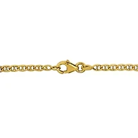 Kid's 2mm Marine Link Chain Bracelet in 14K Yellow Gold - 4.5"+1"EXT