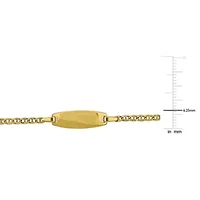 Kid's 2mm Marine Link Chain Bracelet in 14K Yellow Gold - 4.5"+1"EXT