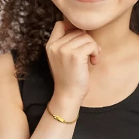 Kid's 2mm Marine Link Chain Bracelet in 14K Yellow Gold - 4.5"+1"EXT