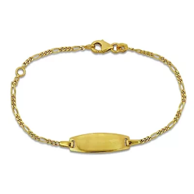 Kid's 1.5mm Figaro Link Chain Bracelet in 14K Yellow Gold - 4.5 + 1" Ext.