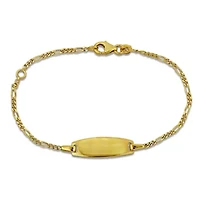 Kid's 1.5mm Figaro Link Chain Bracelet in 14K Yellow Gold - 4.5 + 1" Ext.