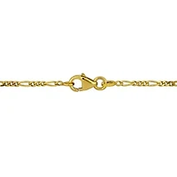 Kid's 1.5mm Figaro Link Chain Bracelet in 14K Yellow Gold - 4.5 + 1" Ext.