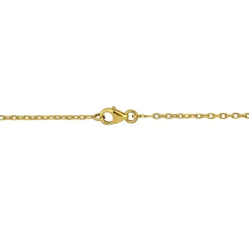 Kid's 1.5mm Cable Link 5 Heart Charm Bracelet in 14K Yellow Gold - 4.5 + 1" Ext.