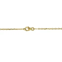 Kid's Five Charm Station Necklace in 14K Yellow Gold - 14"+ 2"ext