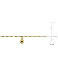 Kid's Five Charm Station Necklace in 14K Yellow Gold - 14"+ 2"ext