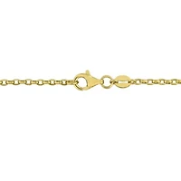 Black Agate Bracelet in Yellow Plated Sterling Silver - 7.25 in