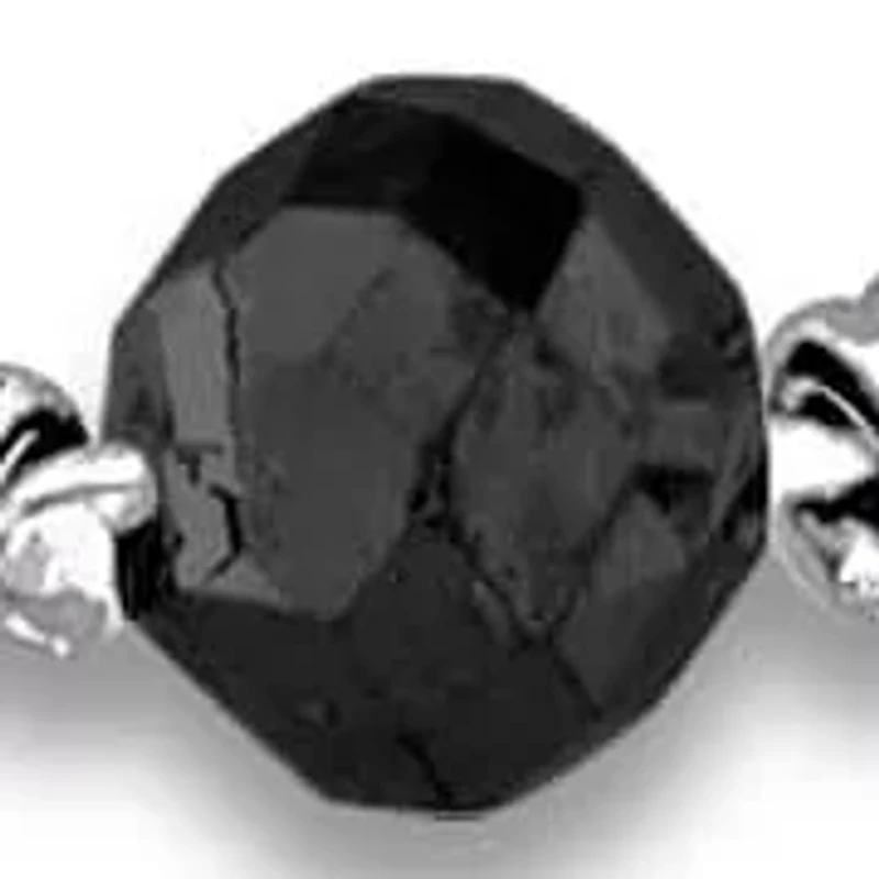 Black Diamond Bracelet in Sterling Silver - 7 + 0.5 Ext.