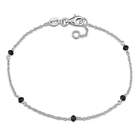 Black Diamond Bracelet in Sterling Silver - 7 + 0.5 Ext.