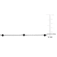 Black Diamond Bracelet in Sterling Silver - 7 + 0.5 Ext.