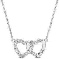 White Topaz Pendant with Chain in Sterling Silver