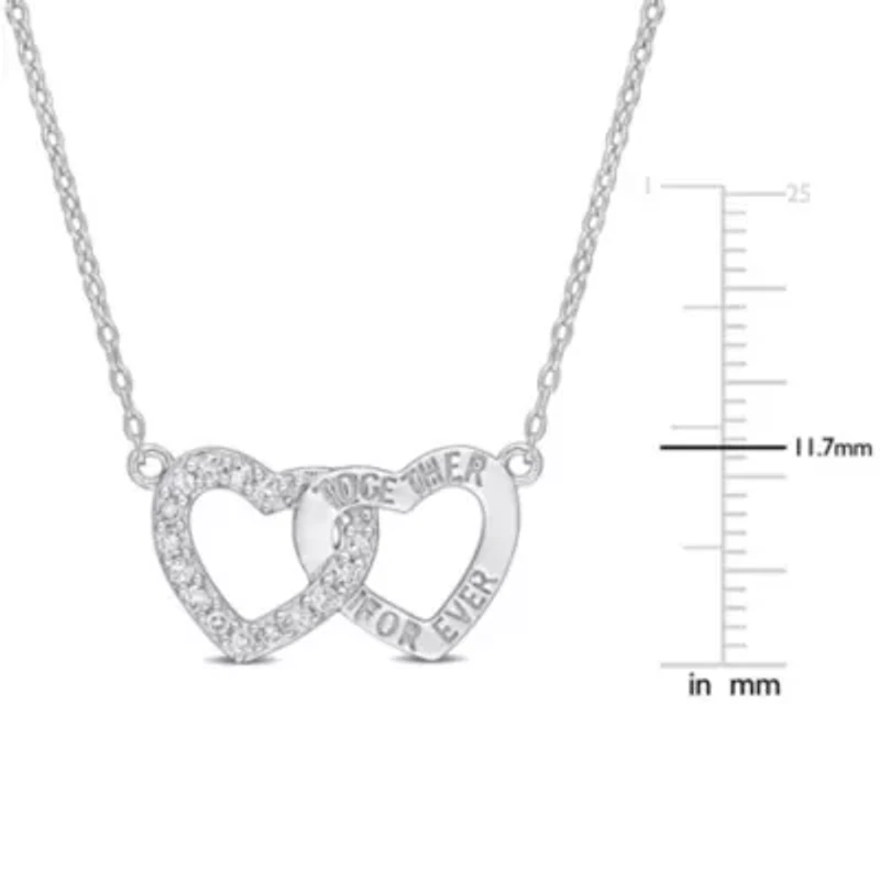 White Topaz Pendant with Chain in Sterling Silver