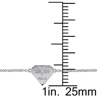 Charm Bracelet in Sterling Silver, 6"