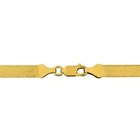 5.35mm Herringbone Bracelet in Yellow Plated Sterling Silver, 7.5"