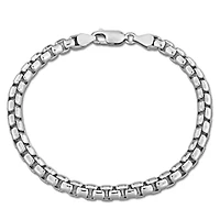 5.20mm Box Link Anklet in Sterling Silver, 9"