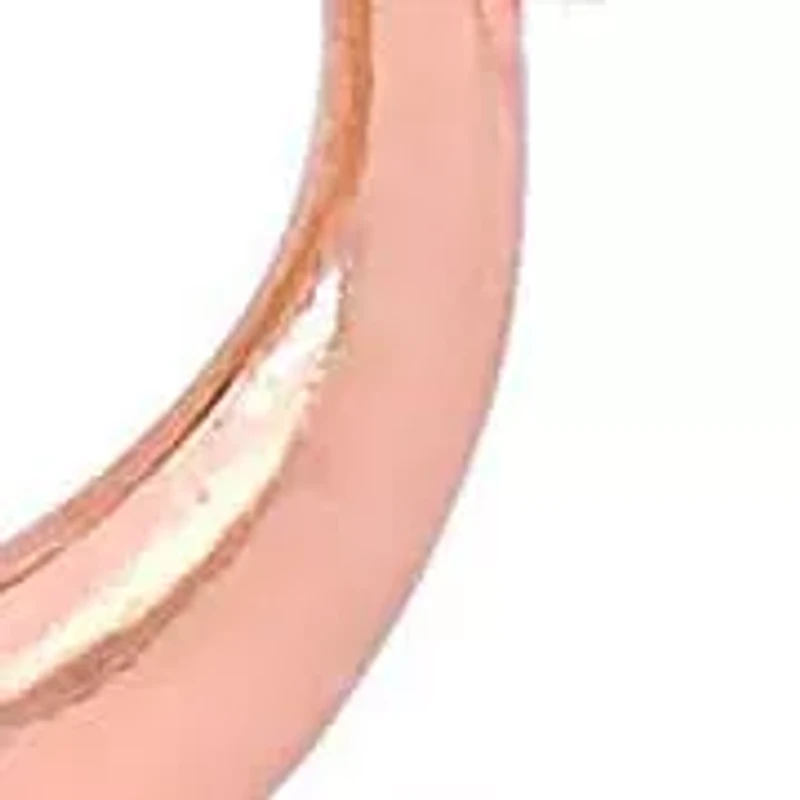 Paperclip Link Heart Clasp Necklace and Anklet Set in Rose Plated Sterling Silver, 18"+9"