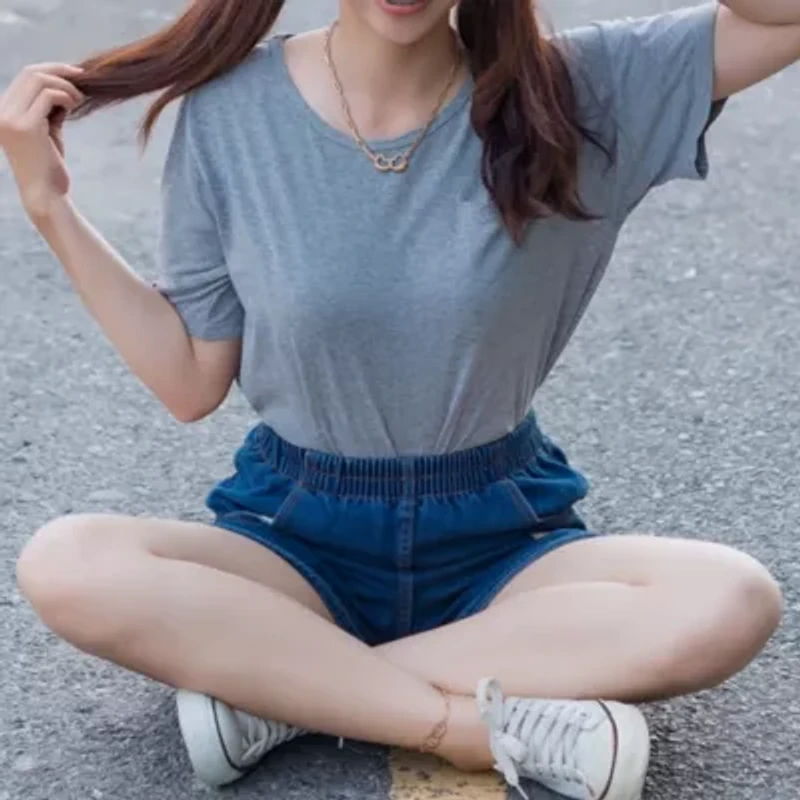 Paperclip Link Heart Clasp Necklace and Anklet Set in Rose Plated Sterling Silver, 18"+9"